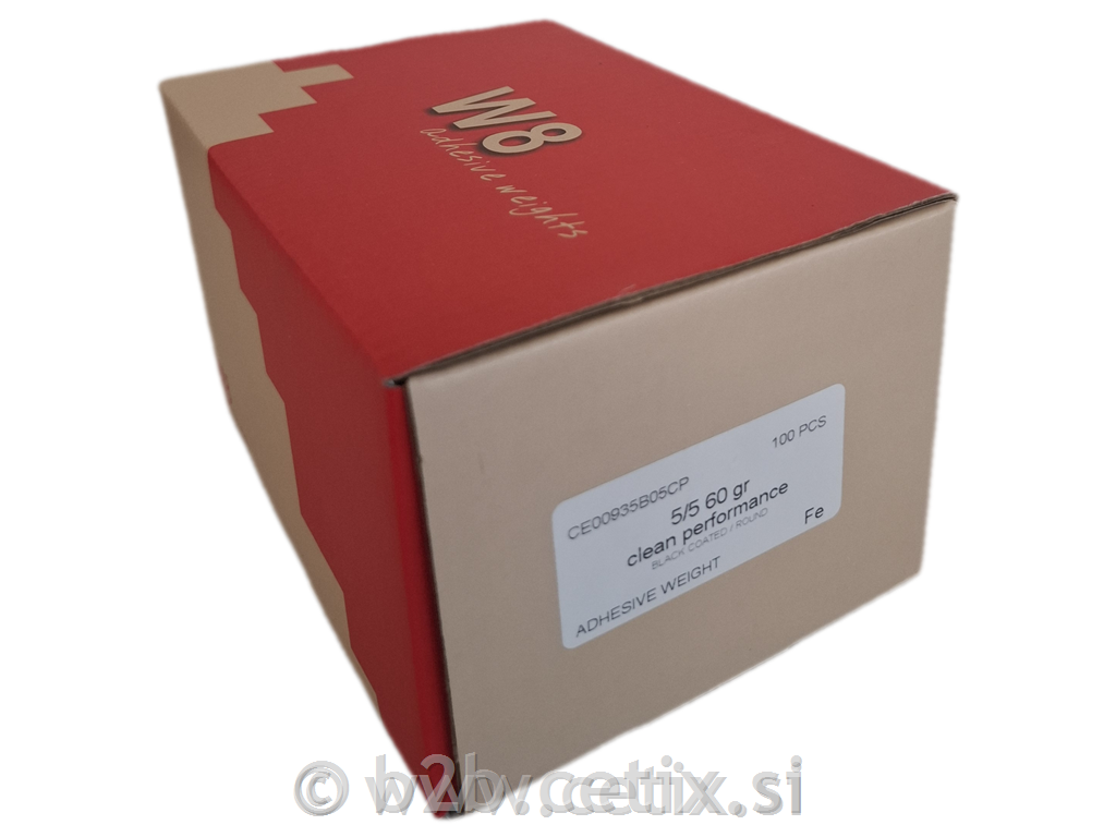 Lepljive uteži za osebna vozila – Clean Performance, črne, 60 g