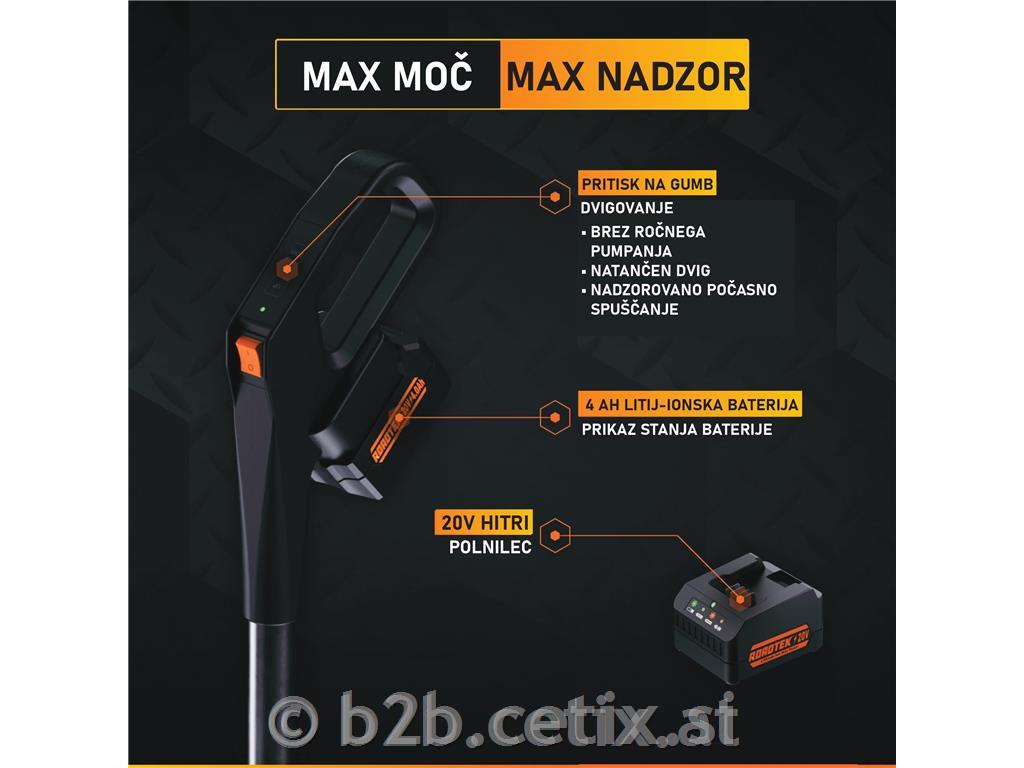 BATERIJSKO dvigalo krokodil ROADTEK